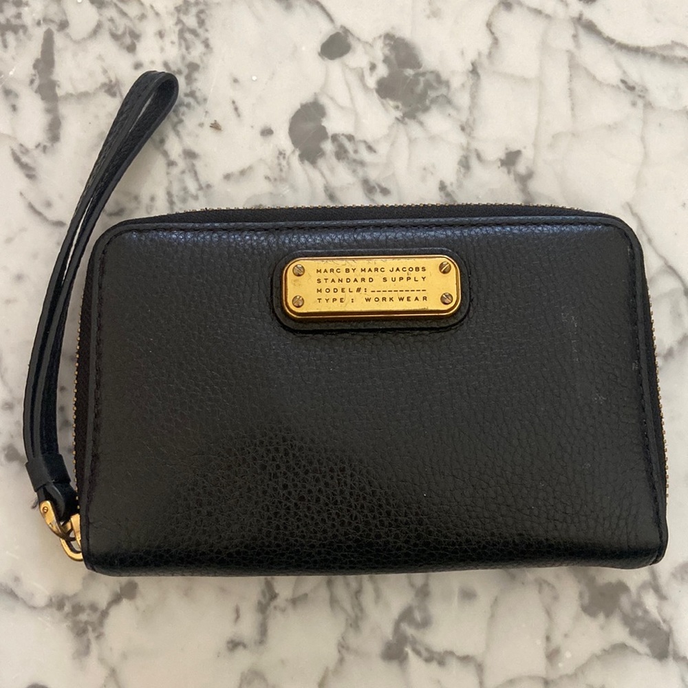 Marc By Marc Jacobs Black Leather Wristlet